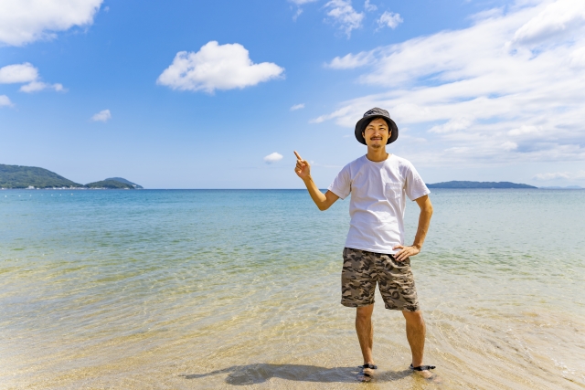 海滩 男性
